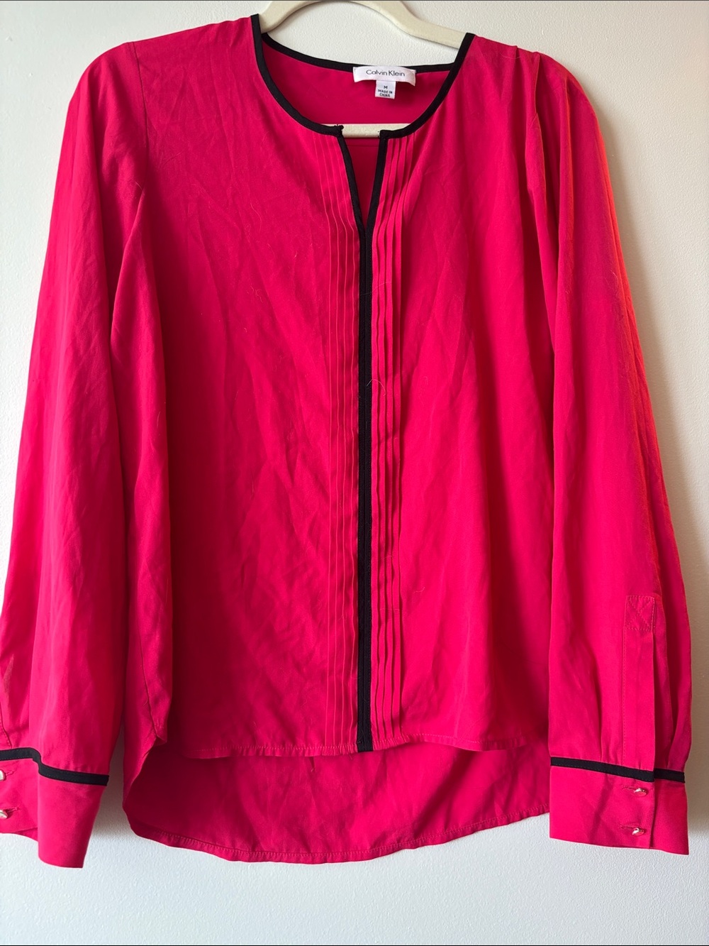 Hot Pink Calvin Klein Blouse Shirt